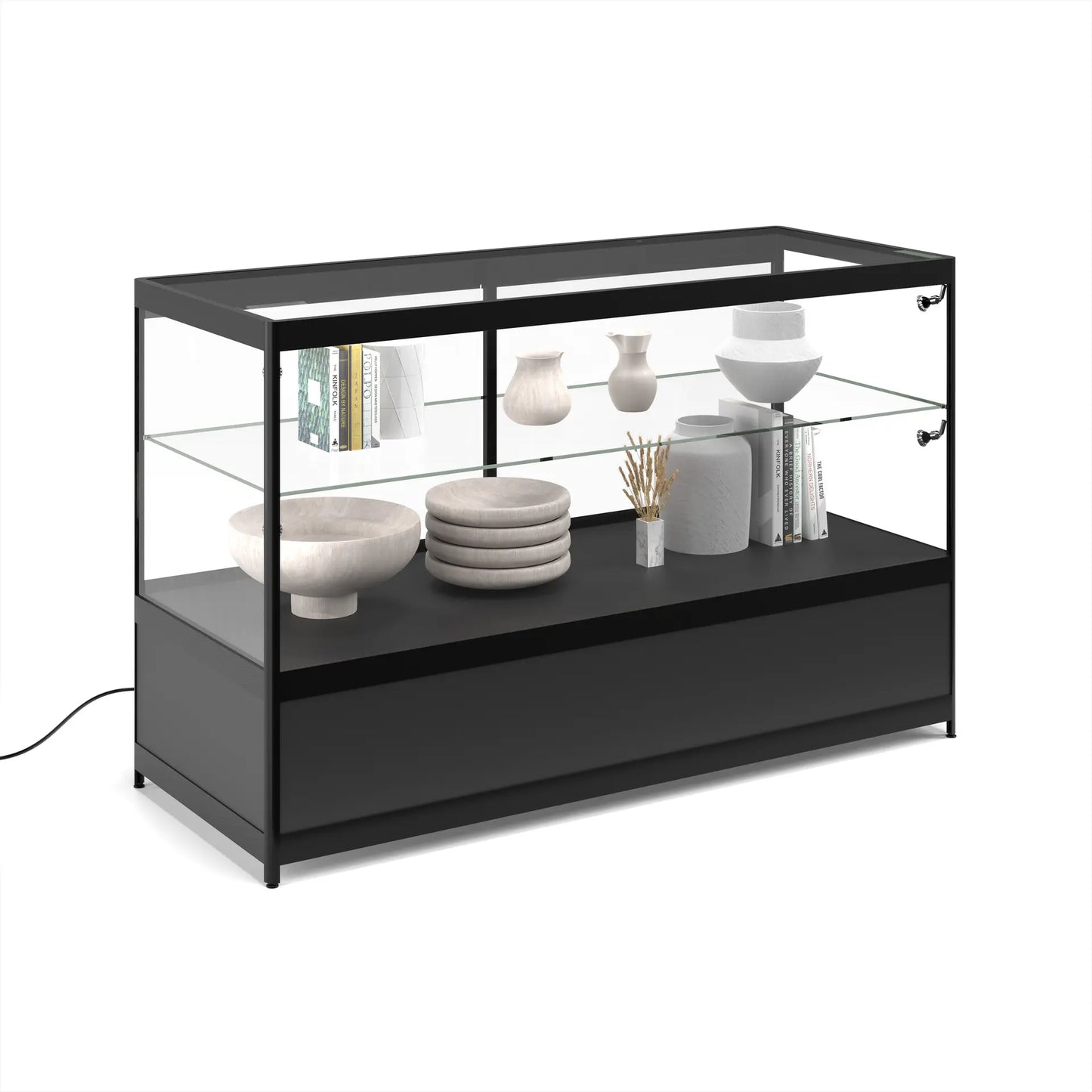 SHELF - Glass Display Showcase 5FT — Modern Retail Counter with LED-Ready Shelving (Copy)