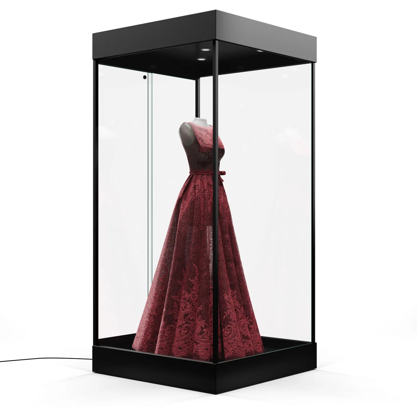 SHELF - Tall Glass Mannequin Display Case — Luxury Retail Showcase with LED Lighting