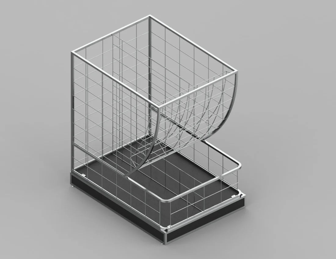 Wire Pillow Display Rack — Modern Black Retail Bin
