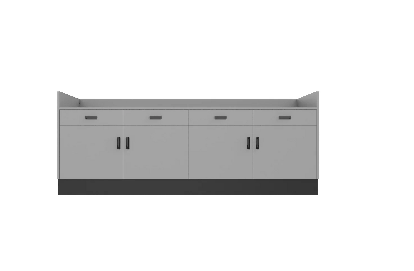CHECKOUT -Deluxe Point of Sale Counter — 8ft Recessed Top Retail Checkout Counter