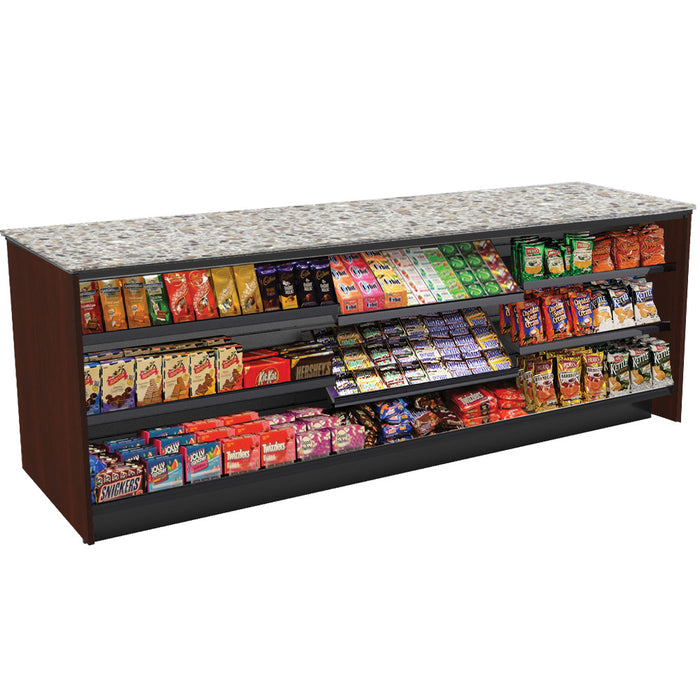 CHECKOUT -Counter Straight Checkout with Display Front Shelves 6ft