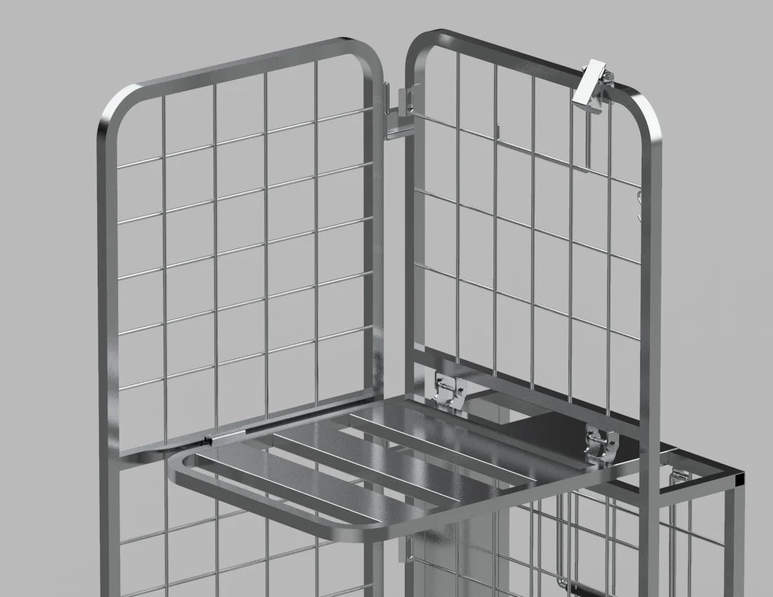 Heavy-Duty Rocket Cart — Industrial Folding Roll Cage Trolley with Wheels