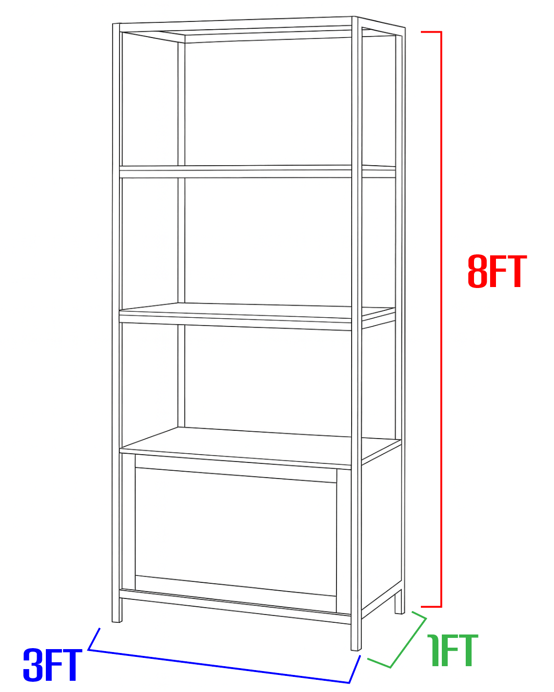 BROOKS - RETAIL SHELF WITH STORAGE