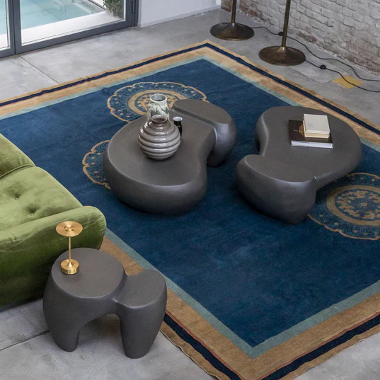 SOPHIA - Organic-Shaped Stoneware Coffee Table - LARGE