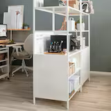 Office Cupboard w sliding doors/noticeboard, white,