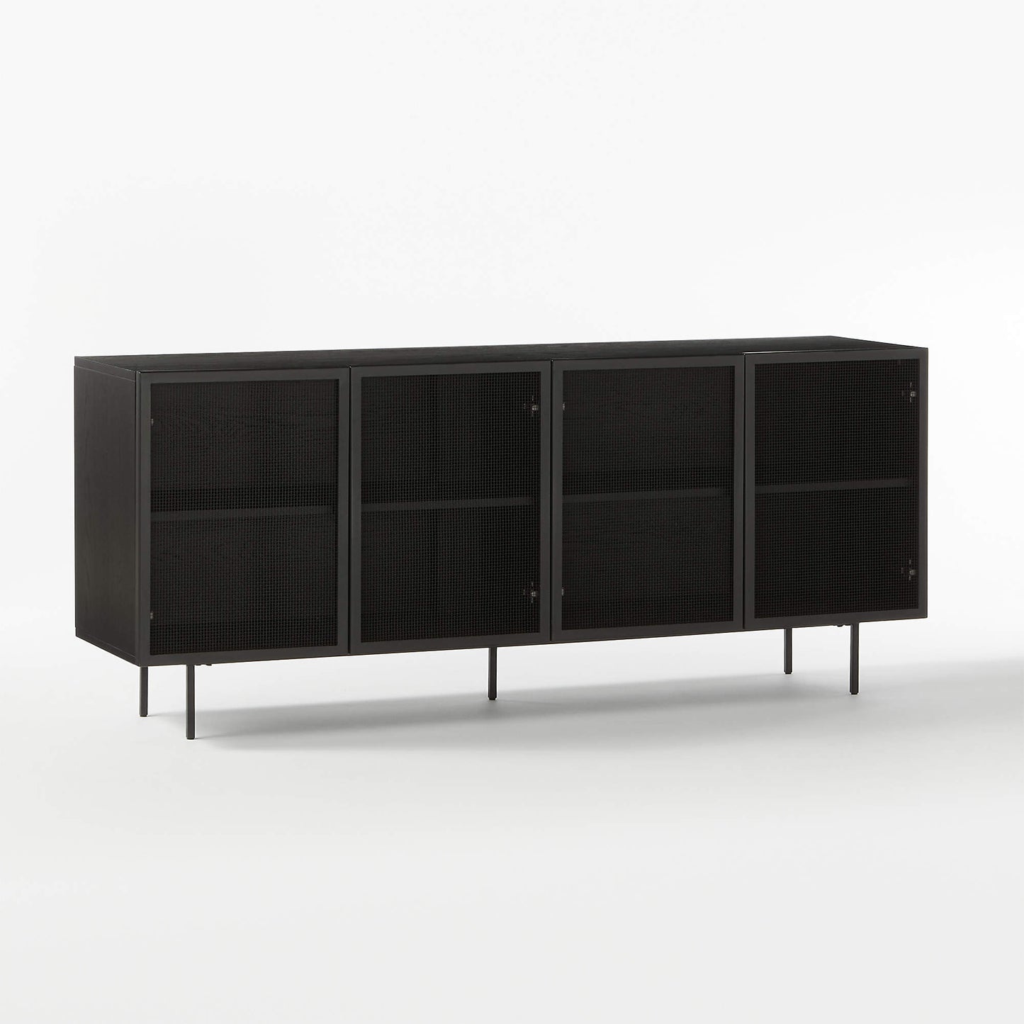 NORA - Brass Wire Mesh Media Console