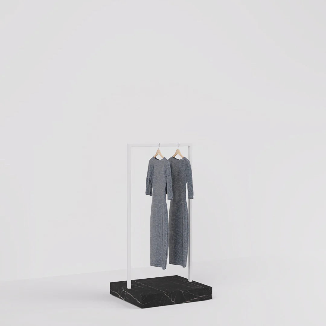 Luxe Freestanding Garment Rack 6ft — Modern Minimalist Clothing Display