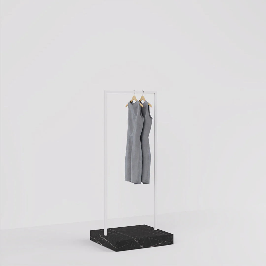 Luxe Freestanding Garment Rack 6ft — Modern Minimalist Clothing Display