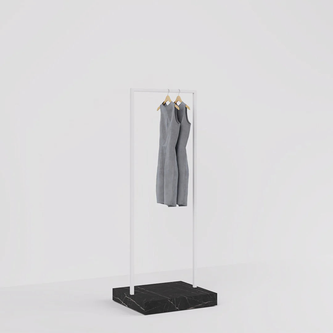 Luxe Freestanding Garment Rack 6ft — Modern Minimalist Clothing Display