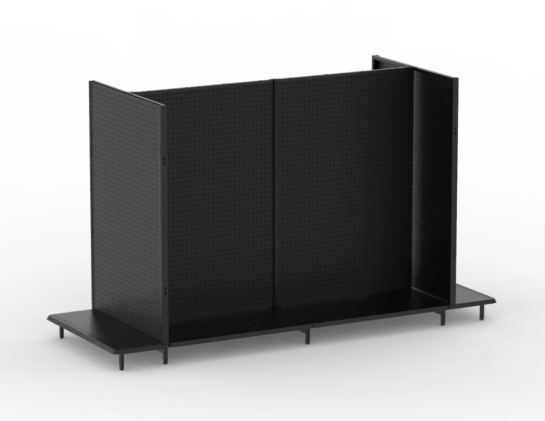 Double-Sided Gondola Shelving Unit — 8 FT  Heavy-Duty Retail Display Fixture