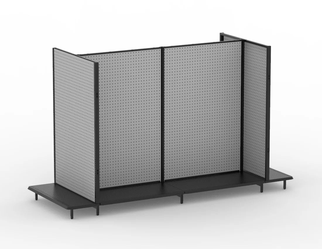 Double-Sided Gondola Shelving Unit — 8 FT  Heavy-Duty Retail Display Fixture