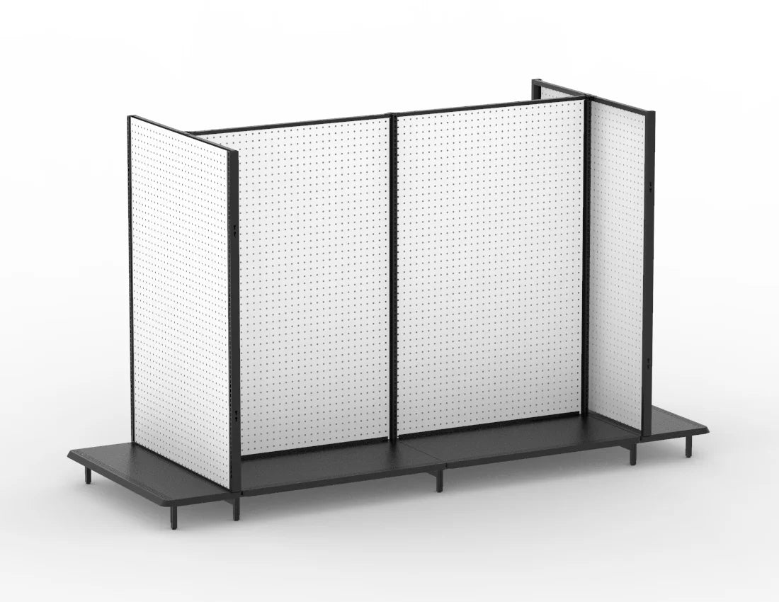 Double-Sided Gondola Shelving Unit — 8 FT  Heavy-Duty Retail Display Fixture