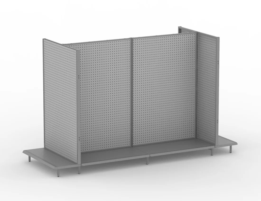 Double-Sided Gondola Shelving Unit — 8 FT  Heavy-Duty Retail Display Fixture