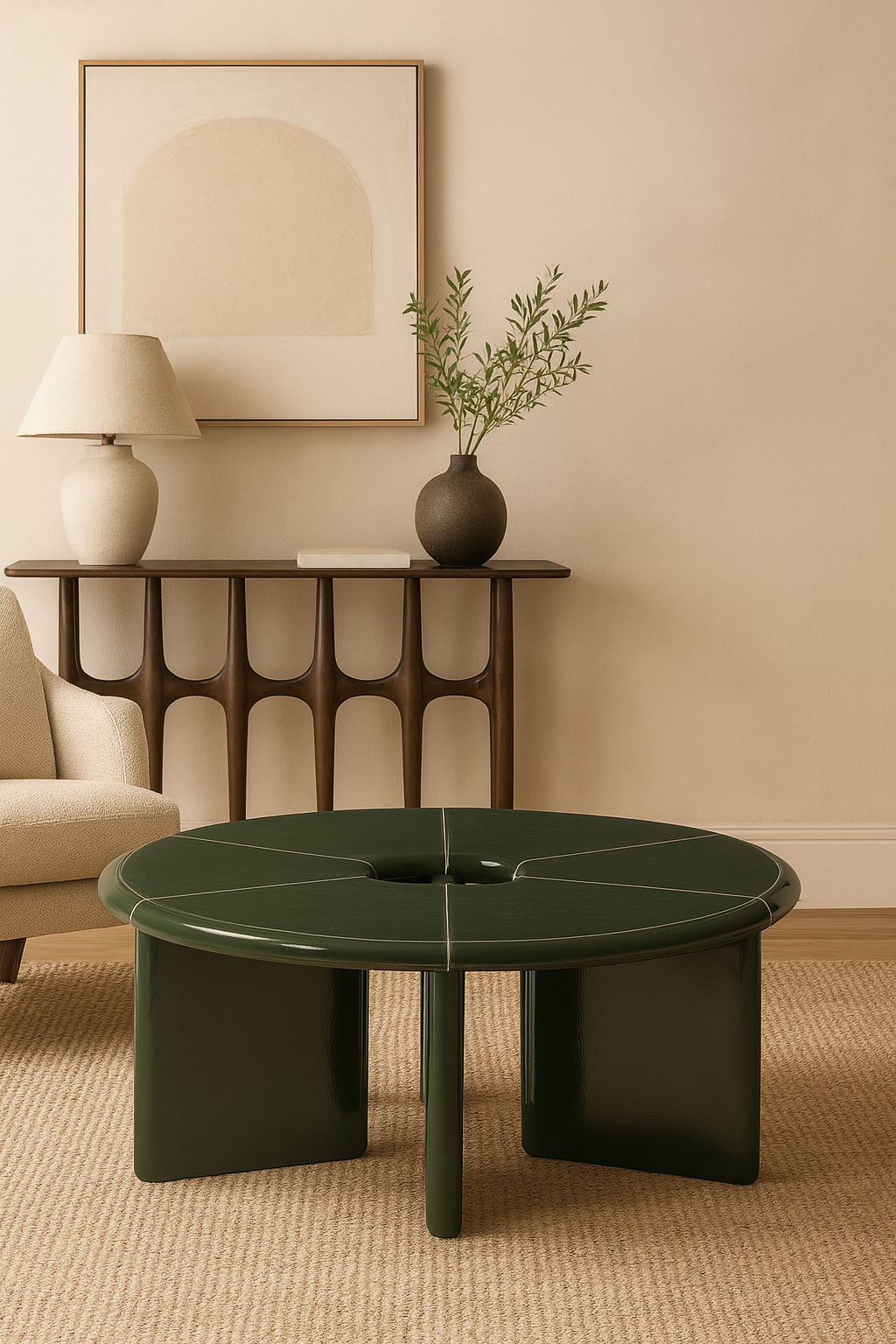 ALLISON  -  Wood Shelf Open Coffee Table