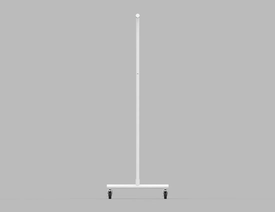 Adjustable Rolling Garment Rack — Modern Metal Clothing Display Stand