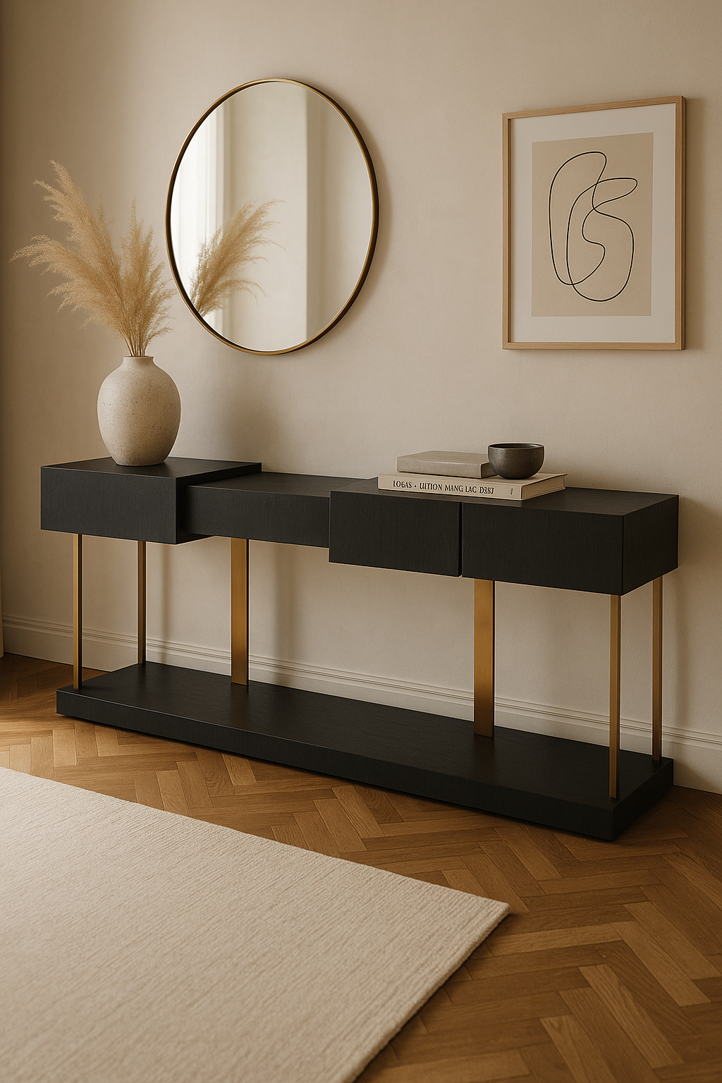DAMIAN -Sculptural Modern Console Table