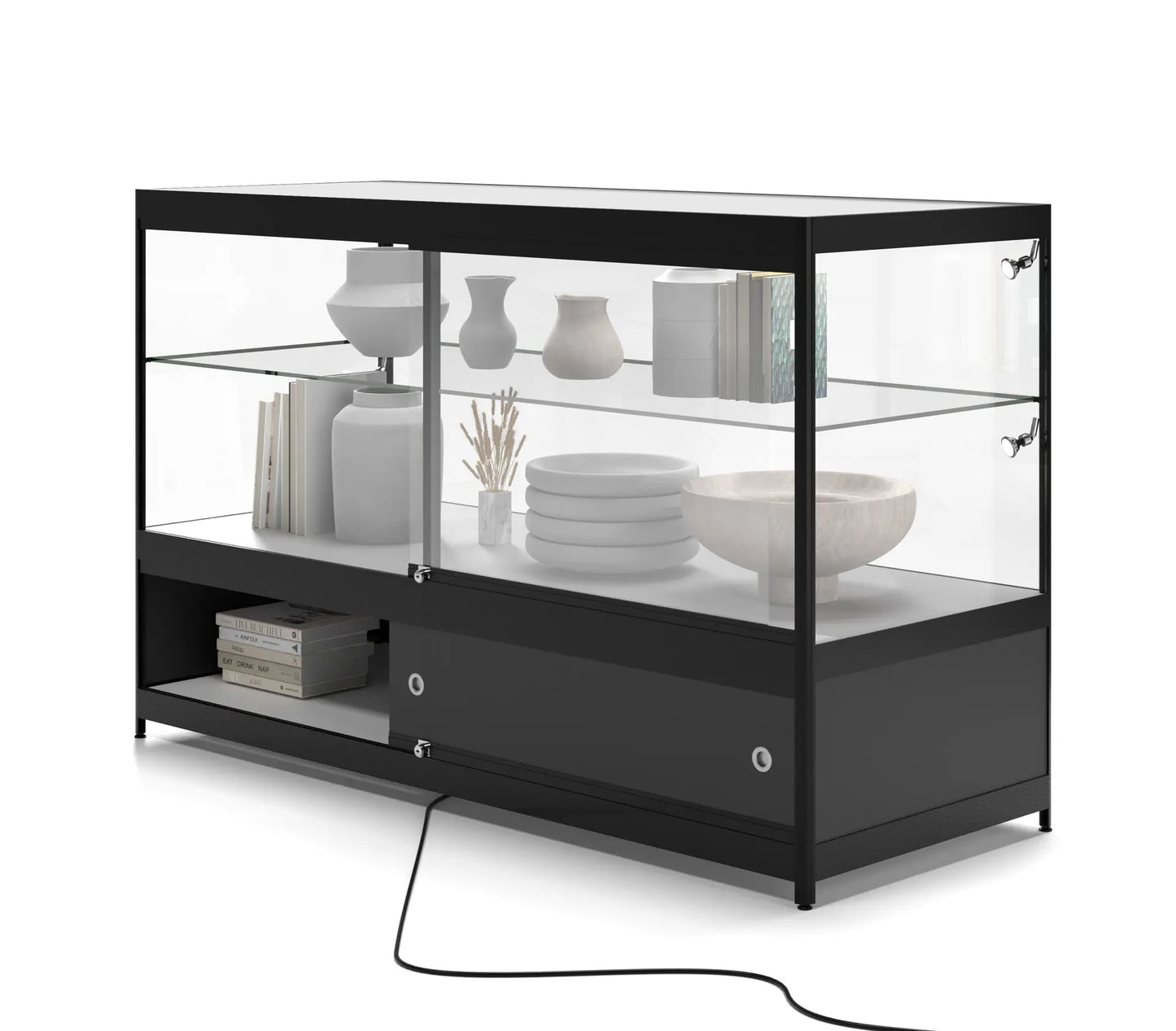 SHELF - Glass Display Showcase 5FT — Modern Retail Counter with LED-Ready Shelving (Copy)