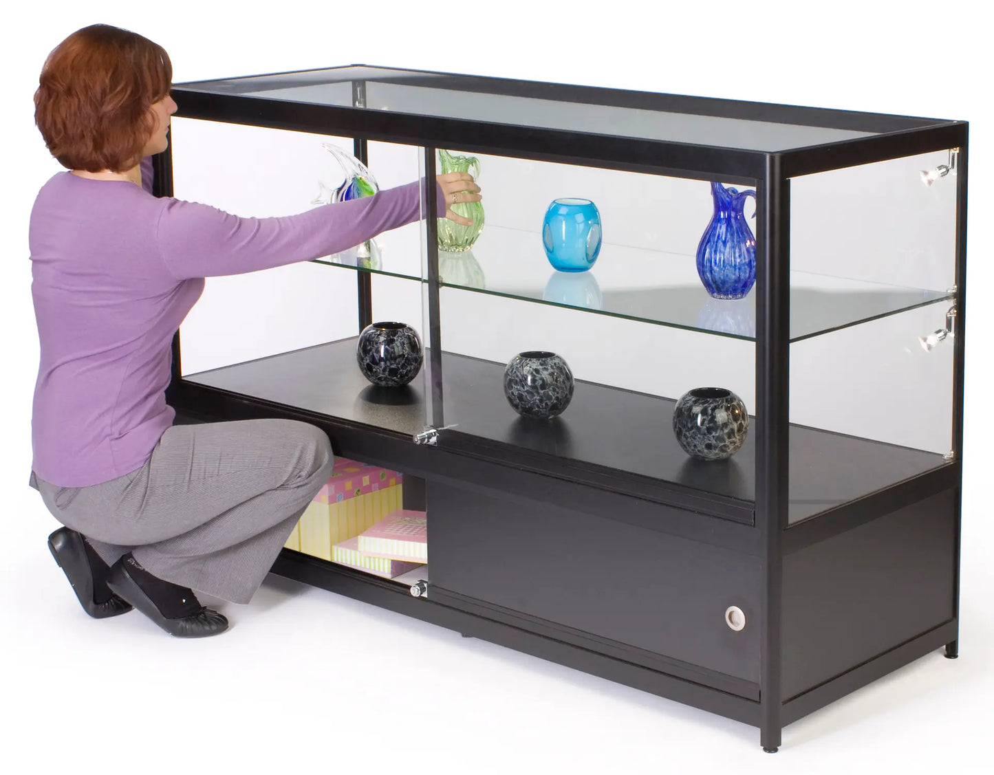 SHELF - Glass Display Showcase 5FT — Modern Retail Counter with LED-Ready Shelving (Copy)