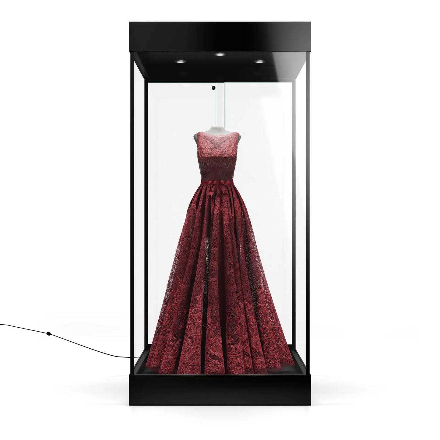 SHELF - Tall Glass Mannequin Display Case — Luxury Retail Showcase with LED Lighting