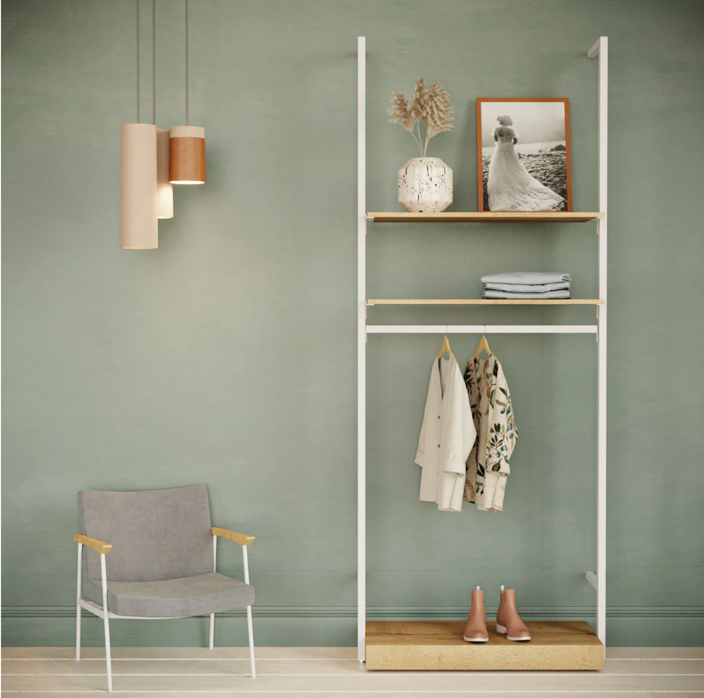 Rack -  4ft Clothing Display Rack — Minimalist Wall-Mounted Retail Fixture type 2