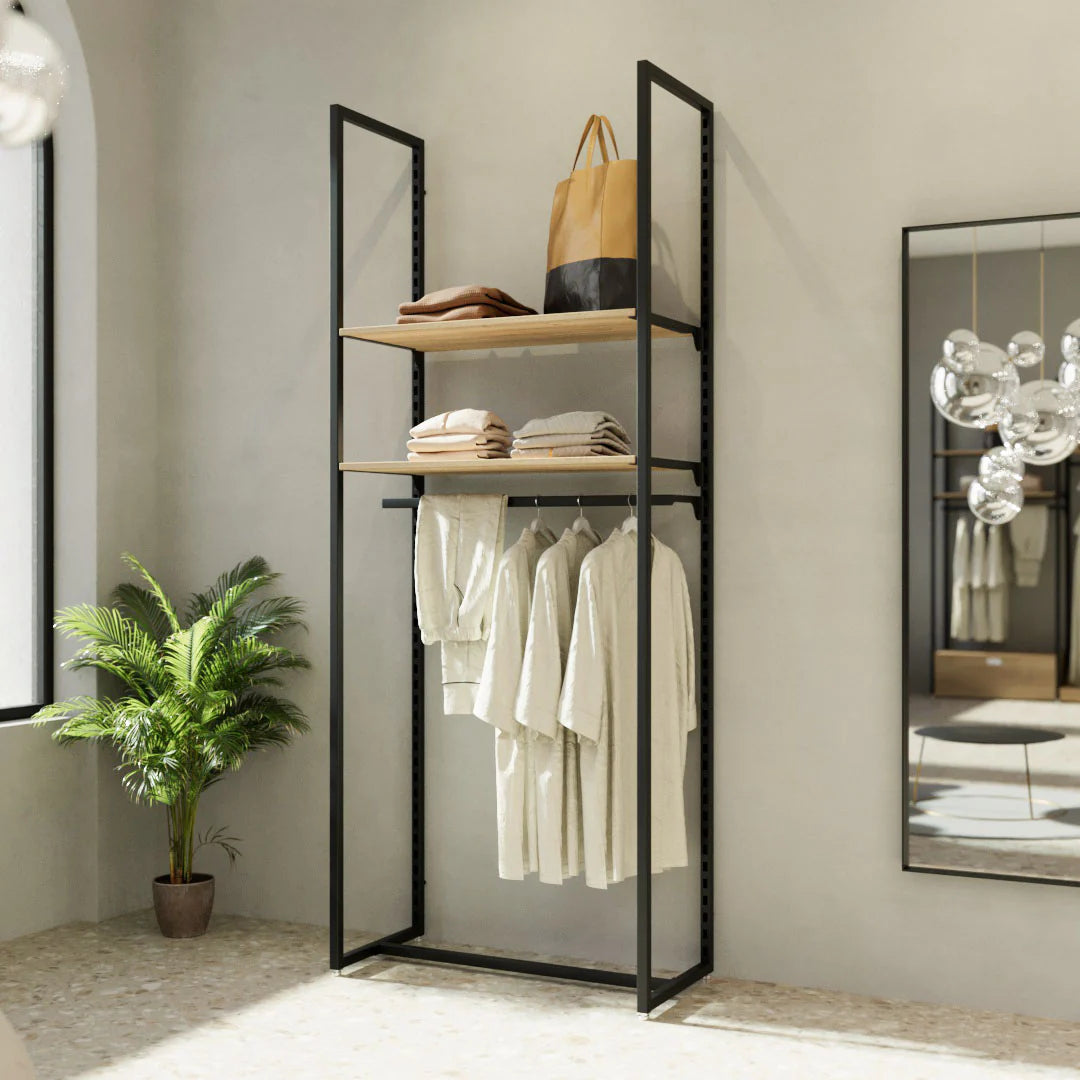 Rack -  4ft Clothing Display Rack — Minimalist Wall-Mounted Retail Fixture