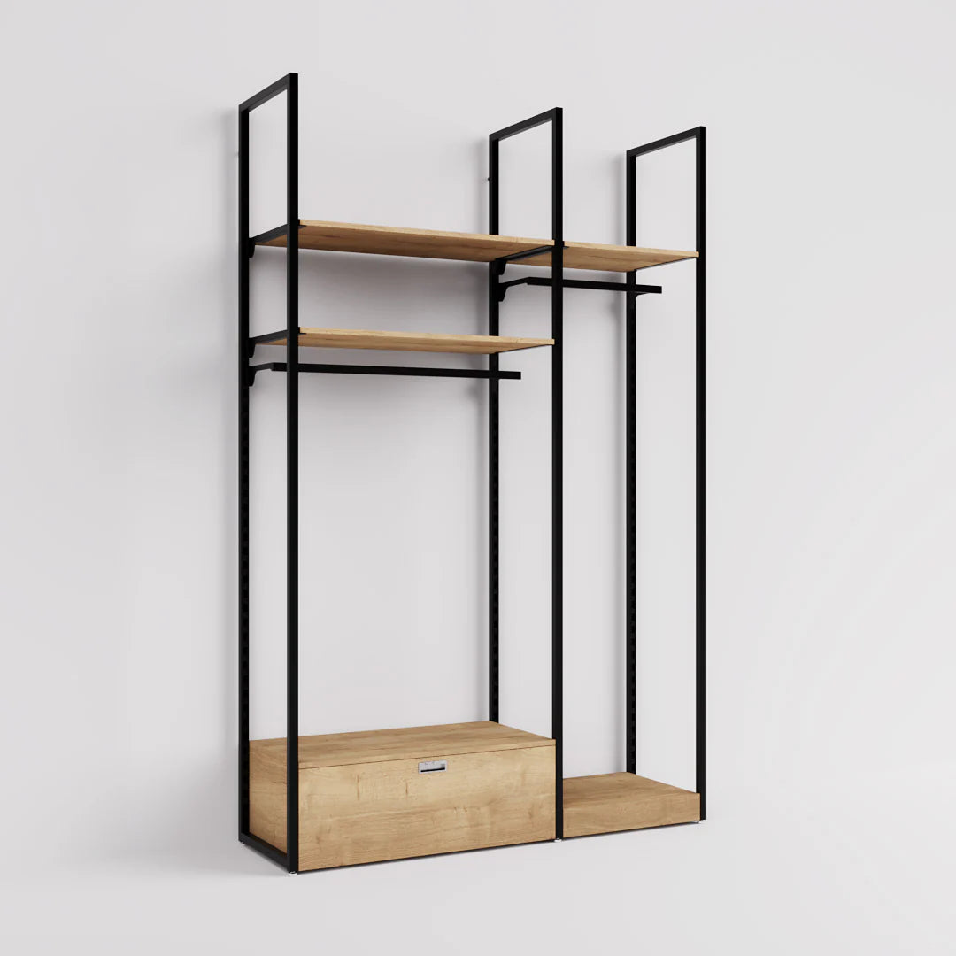 Rack -  5ft Clothing Display Rack — Minimalist Wall-Mounted Retail Fixture