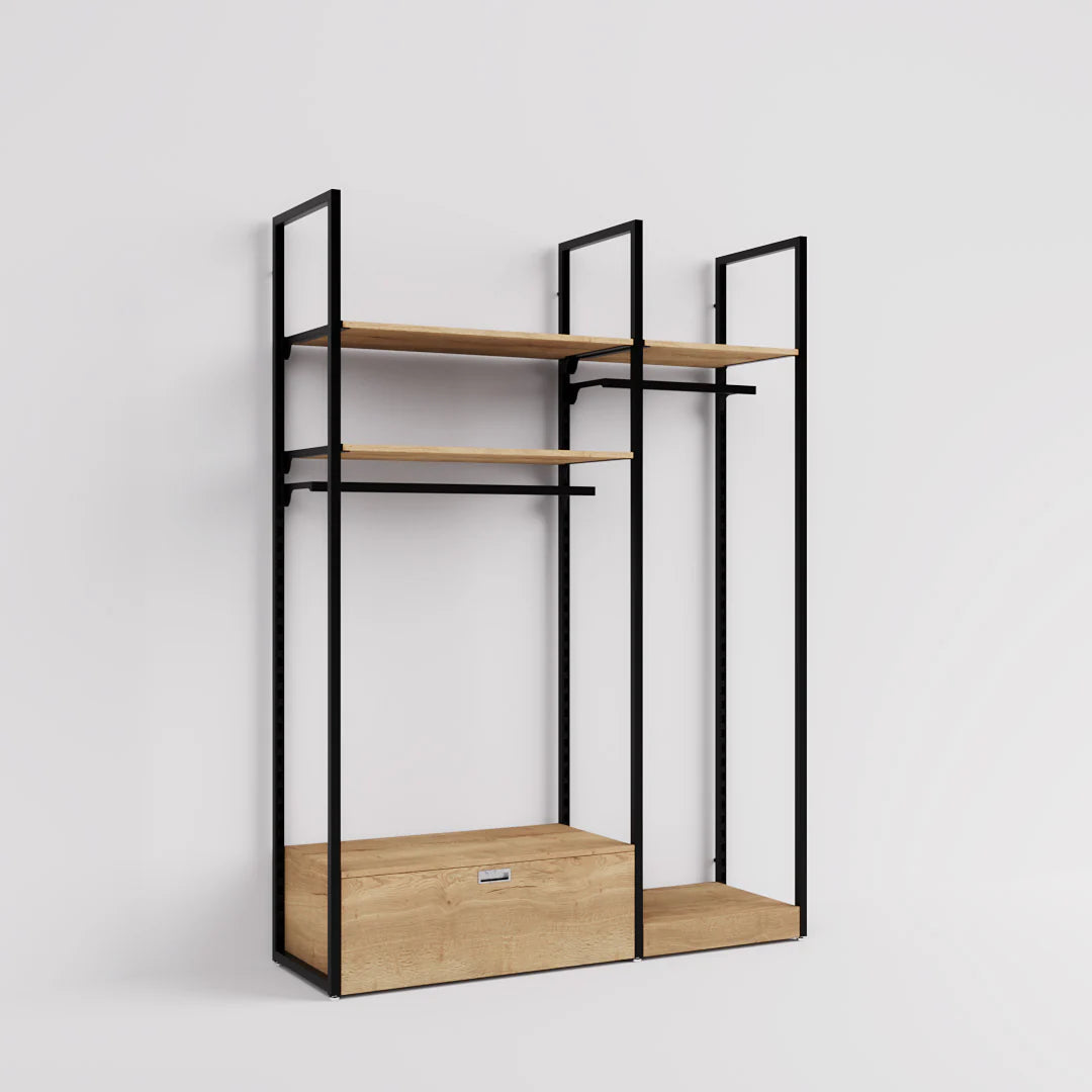 Rack -  5ft Clothing Display Rack — Minimalist Wall-Mounted Retail Fixture
