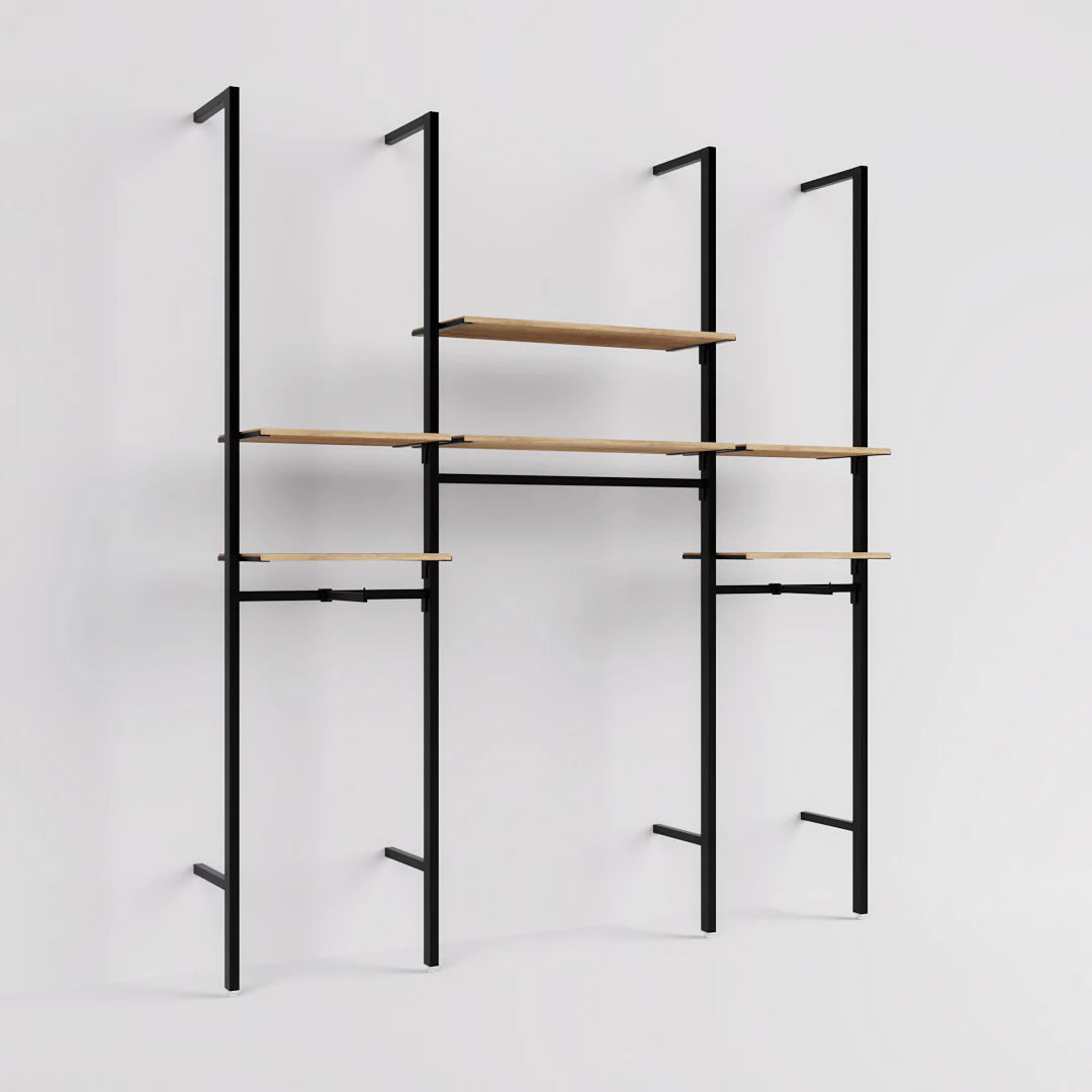 Rack -  8ft Clothing Display Rack — Minimalist Wall-Mounted Retail Fixture TYPE 2