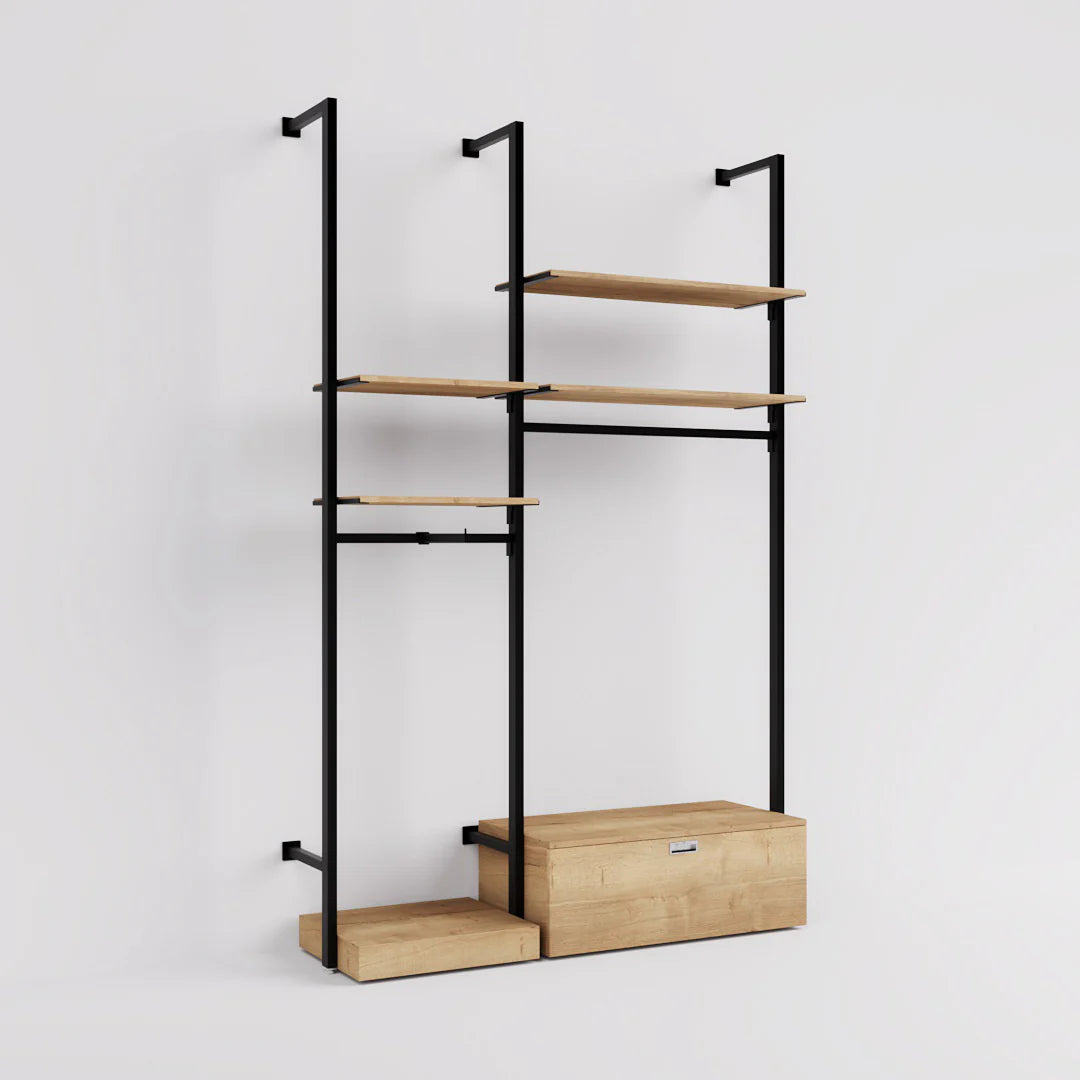 Rack -  5ft Clothing Display Rack — Minimalist Wall-Mounted Retail Fixture TYPE 2