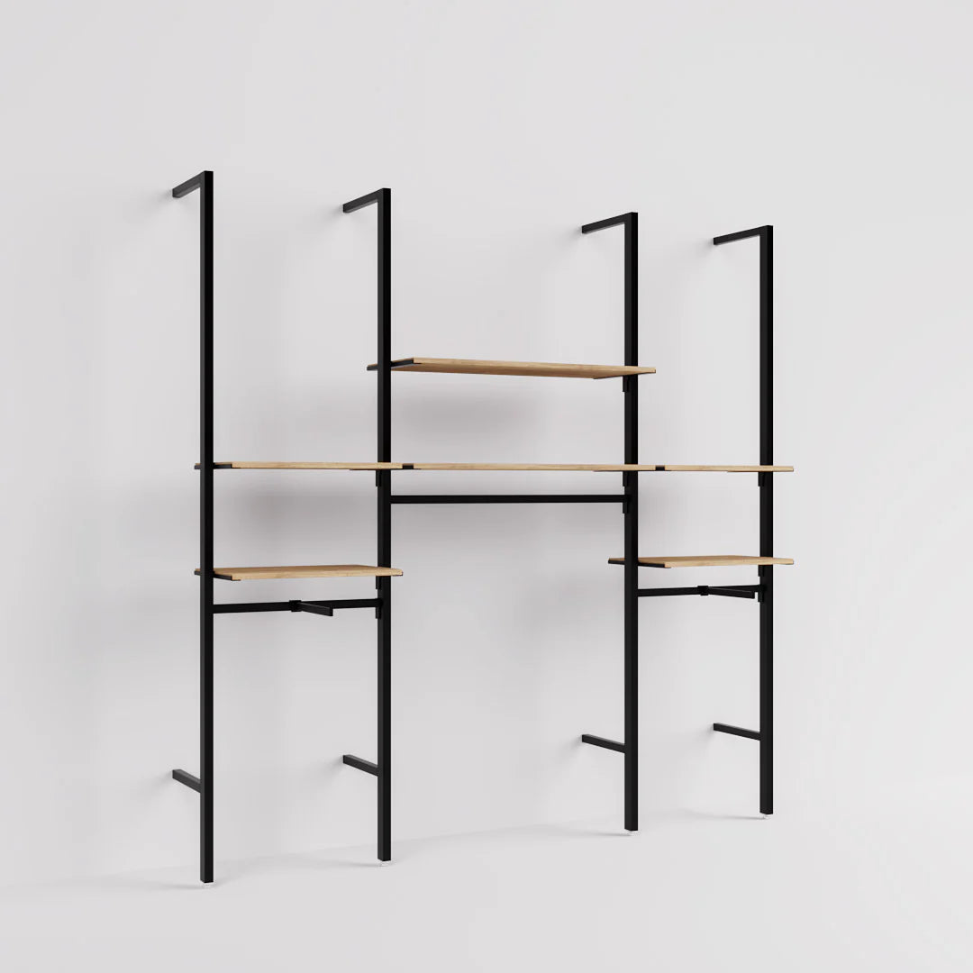 Rack -  8ft Clothing Display Rack — Minimalist Wall-Mounted Retail Fixture TYPE 2