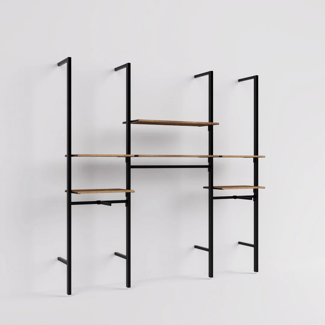 Rack -  8ft Clothing Display Rack — Minimalist Wall-Mounted Retail Fixture TYPE 2