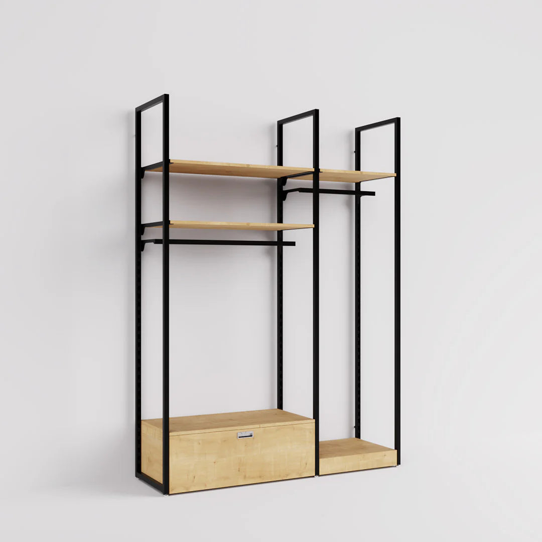 Rack -  5ft Clothing Display Rack — Minimalist Wall-Mounted Retail Fixture