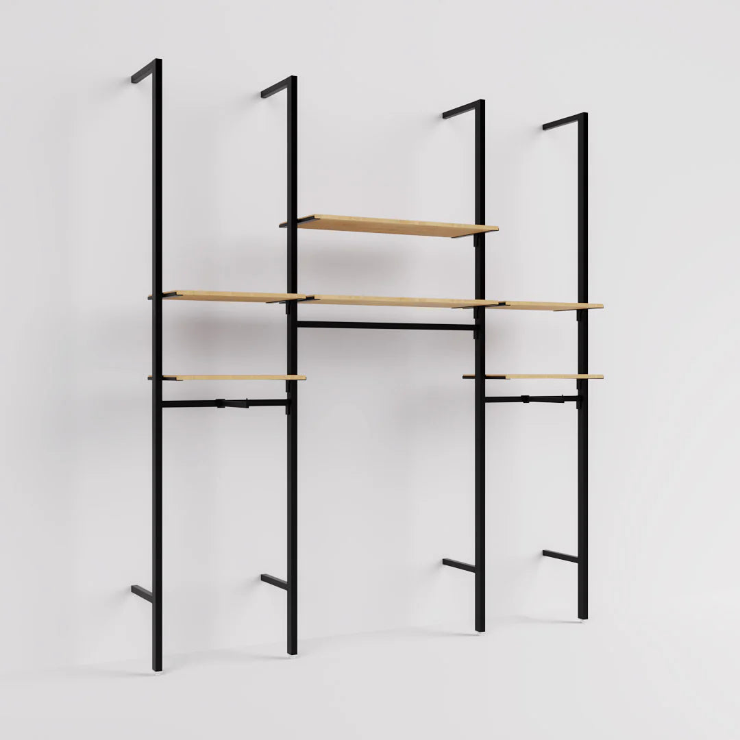 Rack -  8ft Clothing Display Rack — Minimalist Wall-Mounted Retail Fixture TYPE 2