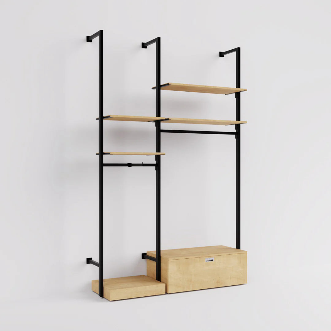 Rack -  5ft Clothing Display Rack — Minimalist Wall-Mounted Retail Fixture TYPE 2