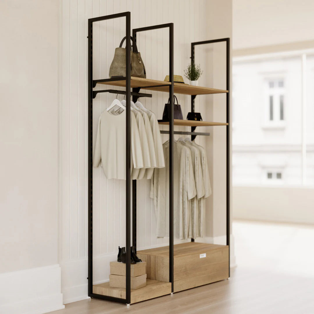 Rack -  5ft Clothing Display Rack — Minimalist Wall-Mounted Retail Fixture