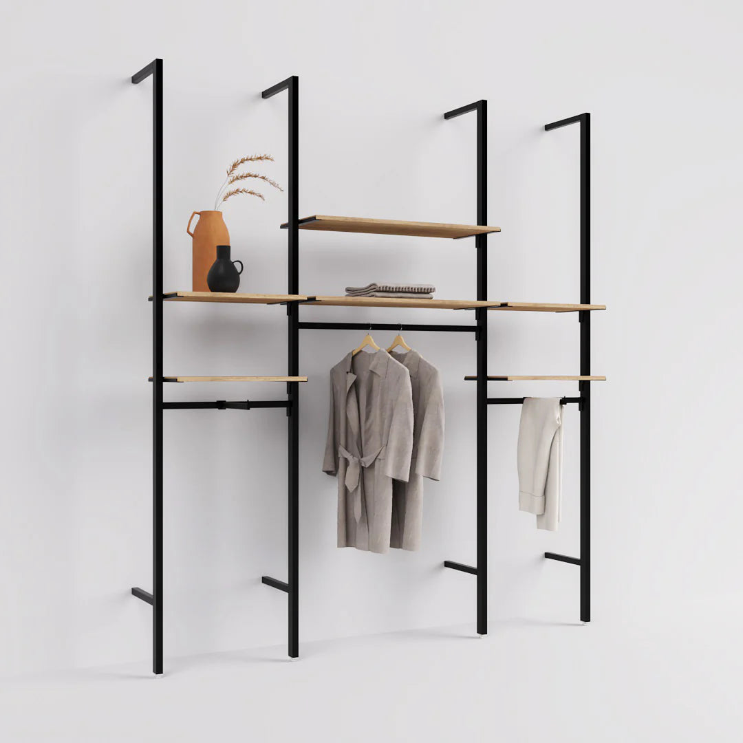 Rack -  8ft Clothing Display Rack — Minimalist Wall-Mounted Retail Fixture TYPE 2