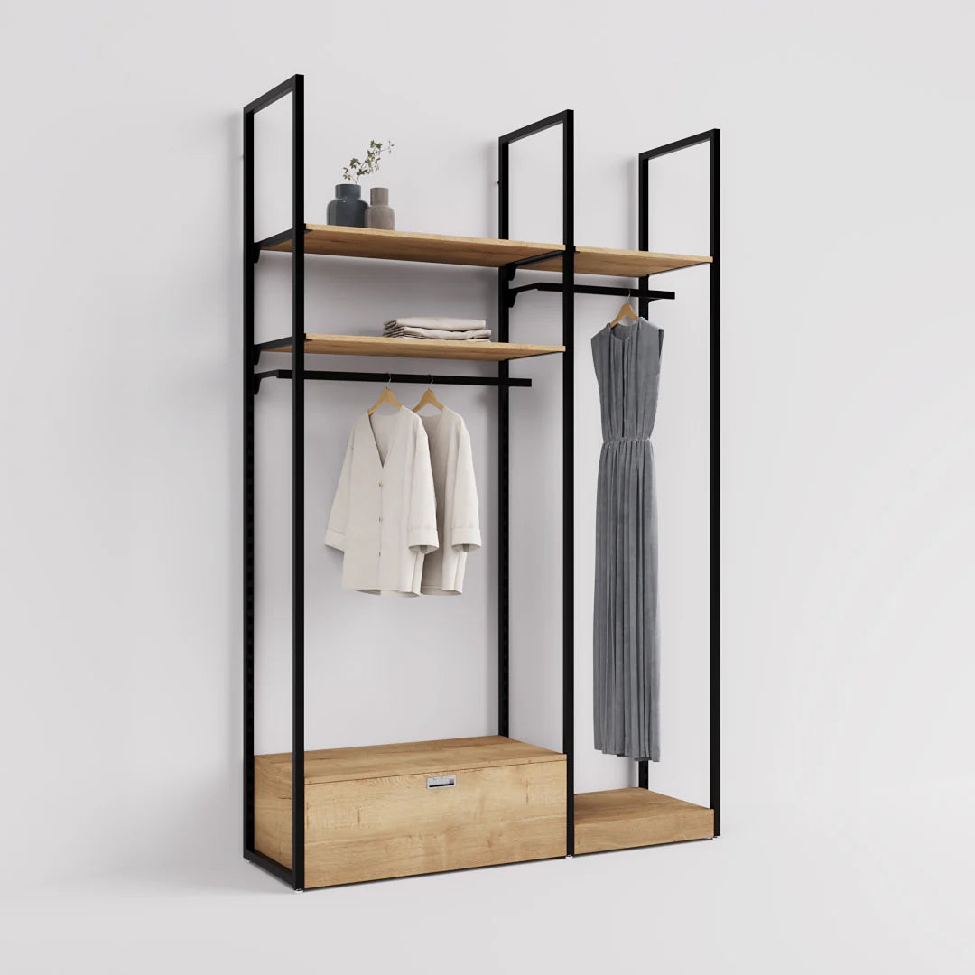 Rack -  5ft Clothing Display Rack — Minimalist Wall-Mounted Retail Fixture