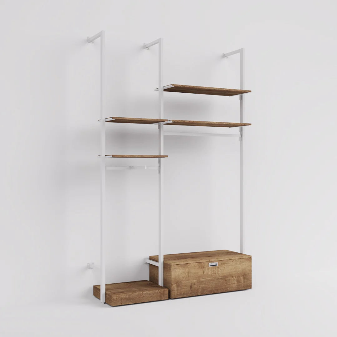 Rack -  5ft Clothing Display Rack — Minimalist Wall-Mounted Retail Fixture TYPE 2