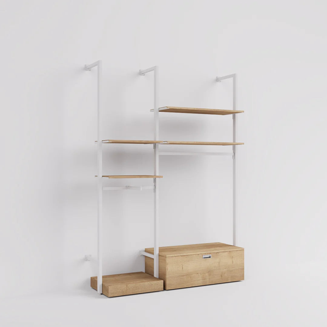 Rack -  5ft Clothing Display Rack — Minimalist Wall-Mounted Retail Fixture TYPE 2