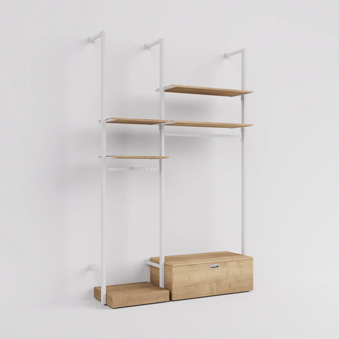 Rack -  5ft Clothing Display Rack — Minimalist Wall-Mounted Retail Fixture TYPE 2