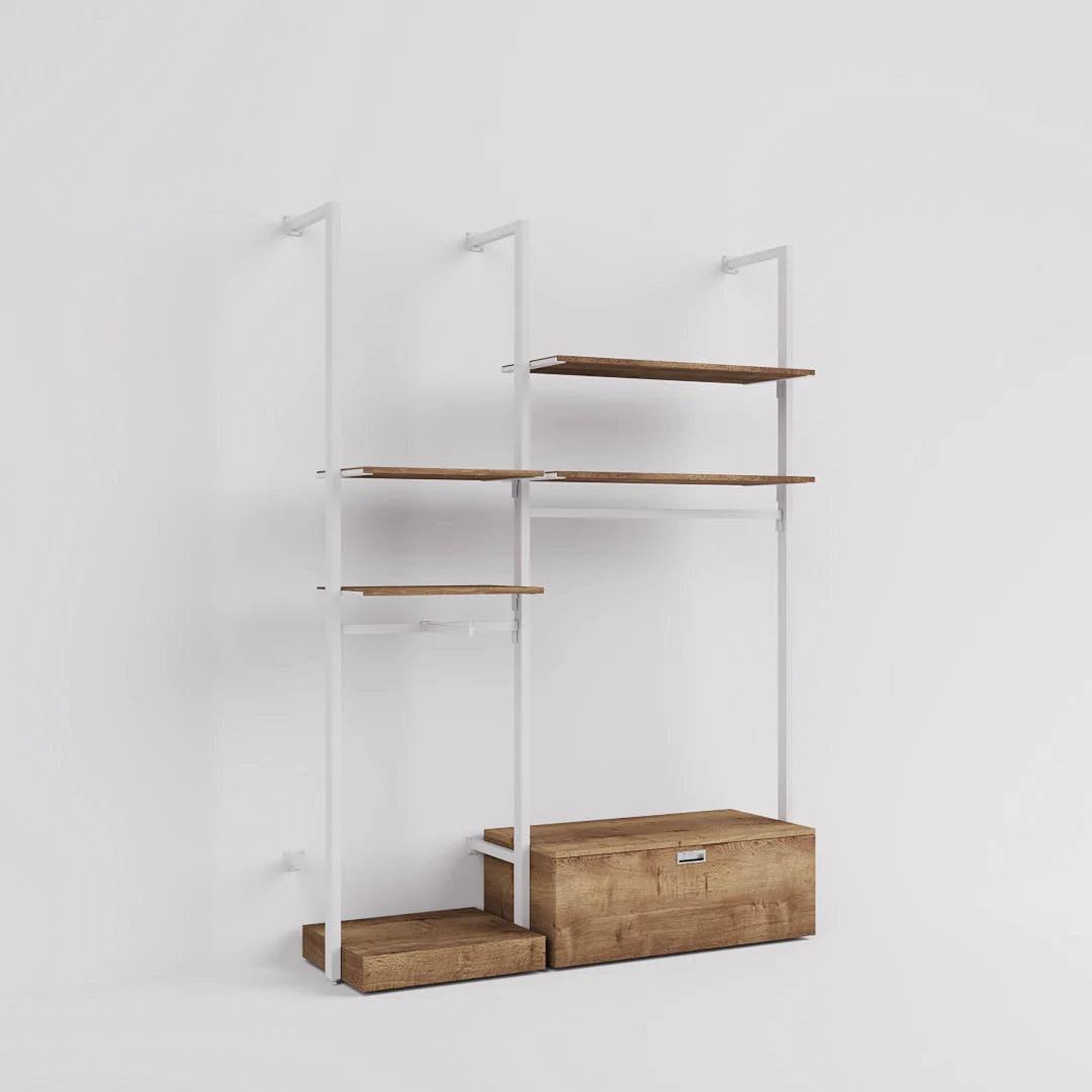 Rack -  5ft Clothing Display Rack — Minimalist Wall-Mounted Retail Fixture TYPE 2