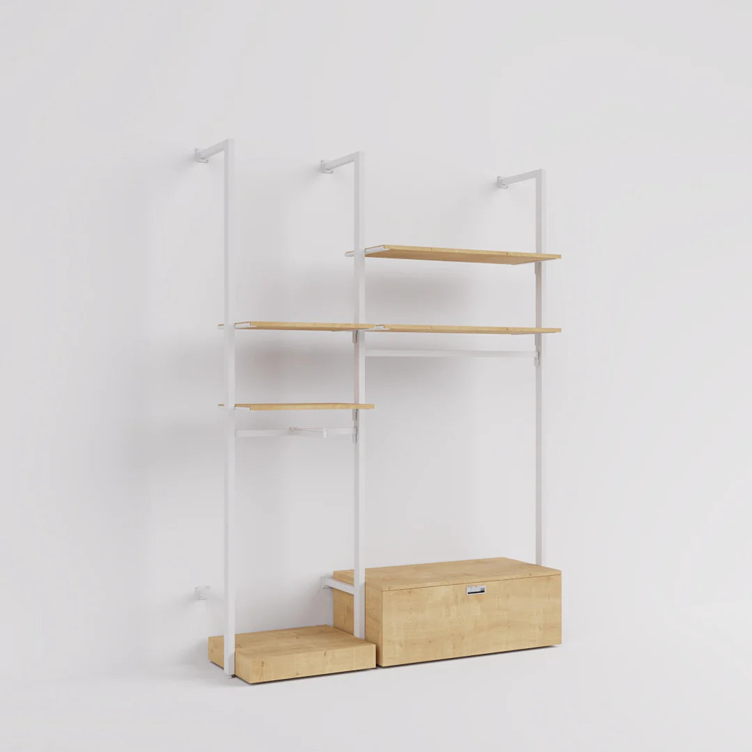 Rack -  5ft Clothing Display Rack — Minimalist Wall-Mounted Retail Fixture TYPE 2