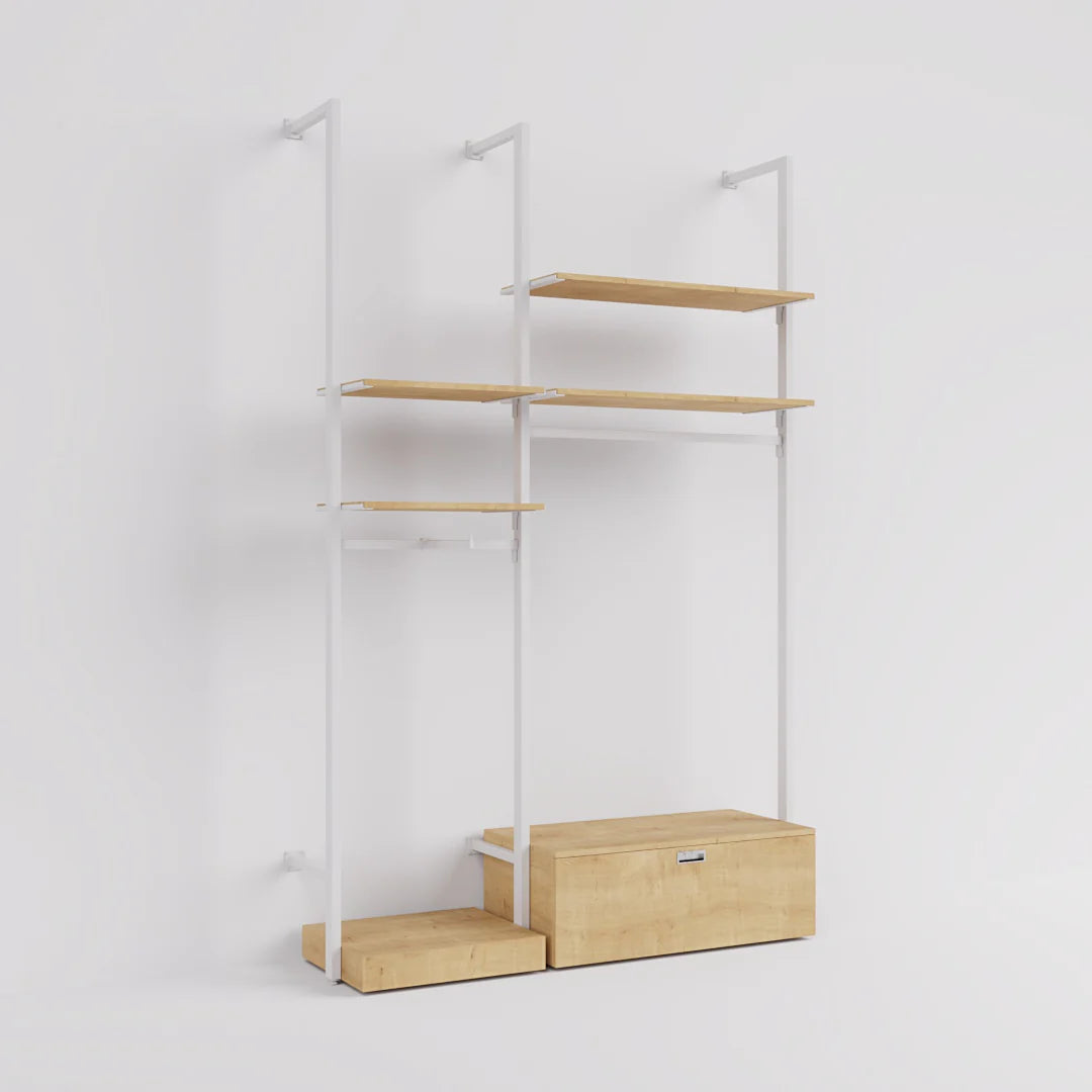 Rack -  5ft Clothing Display Rack — Minimalist Wall-Mounted Retail Fixture TYPE 2