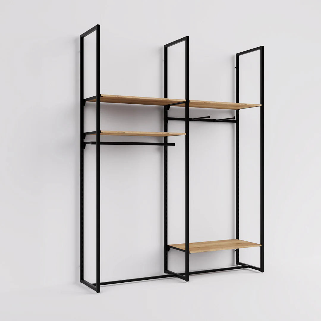 Rack -  8ft Clothing Display Rack — Minimalist Wall-Mounted Retail Fixture