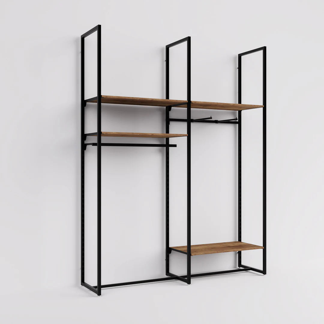 Rack -  8ft Clothing Display Rack — Minimalist Wall-Mounted Retail Fixture