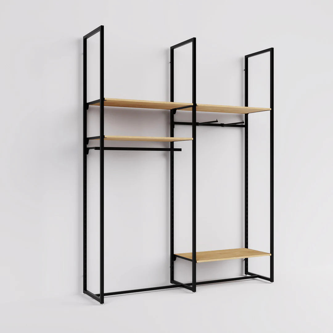 Rack -  8ft Clothing Display Rack — Minimalist Wall-Mounted Retail Fixture