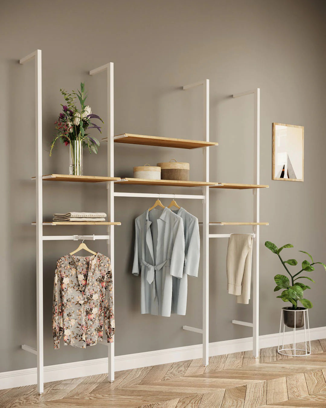 Rack -  9ft Clothing Display Rack — Minimalist Wall-Mounted Retail Fixture TYPE 2