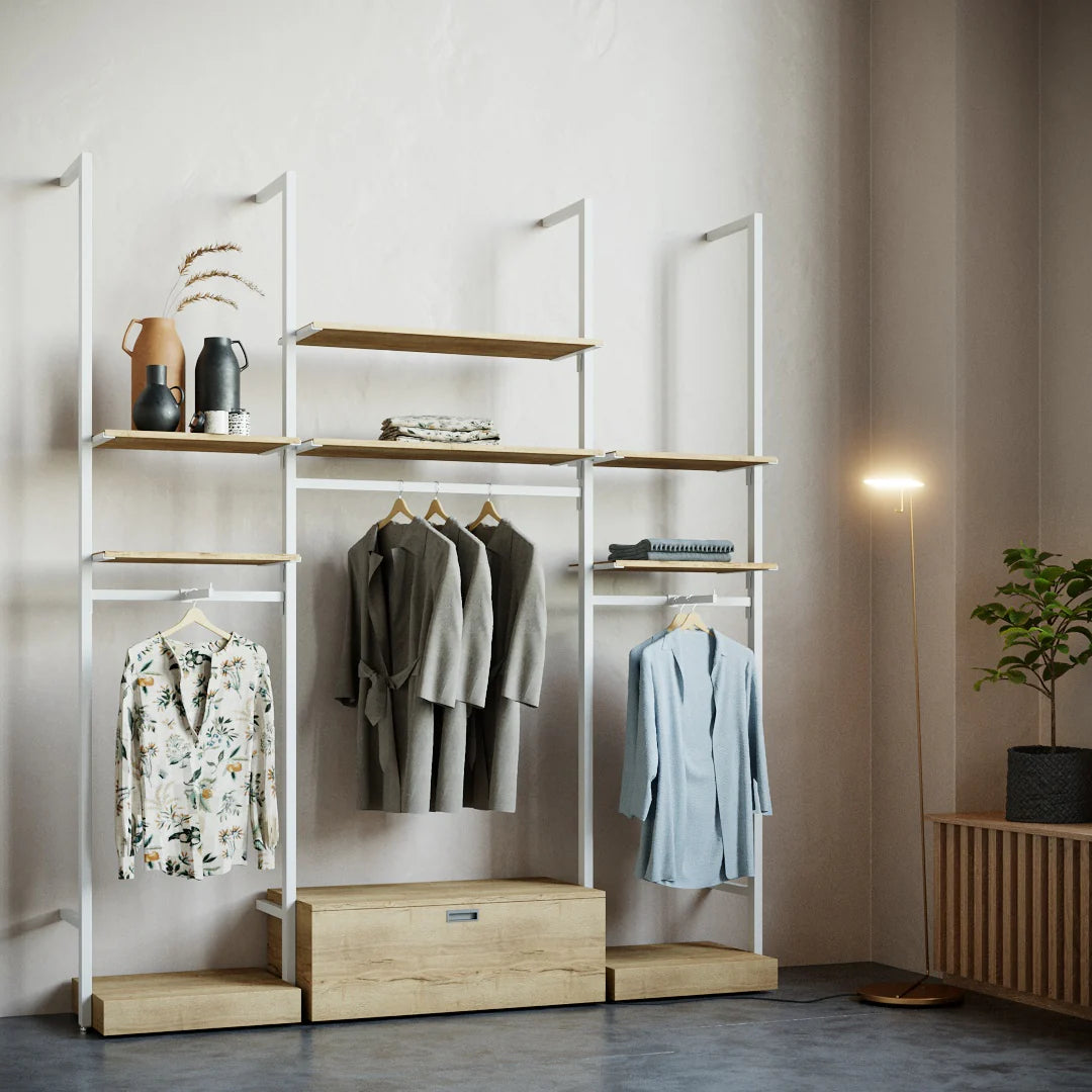 Rack -  9ft Clothing Display Rack — Minimalist Wall-Mounted Retail Fixture TYPE 2