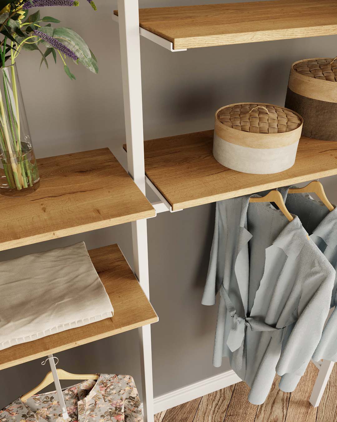 Rack -  9ft Clothing Display Rack — Minimalist Wall-Mounted Retail Fixture TYPE 2