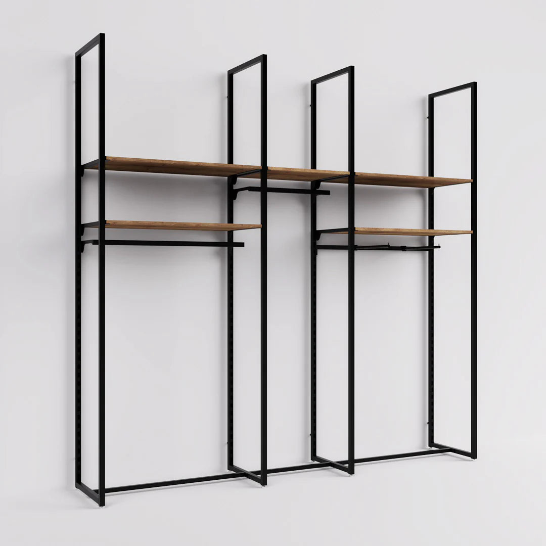 Rack -  9ft Clothing Display Rack — Minimalist Wall-Mounted Retail Fixture